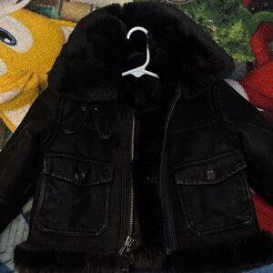 Jordan Craig Kids Black Faux Fur Puffer Jacket